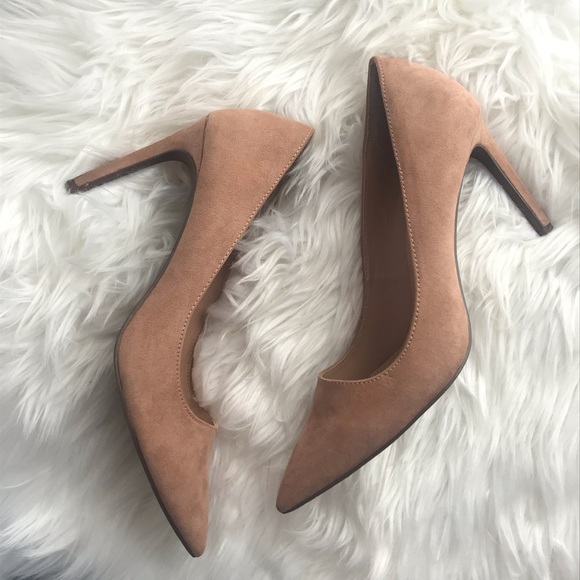 Who What Wear Shoes - Who What Wear Tan Suede Stiletto Pumps, 9 (NWOT)